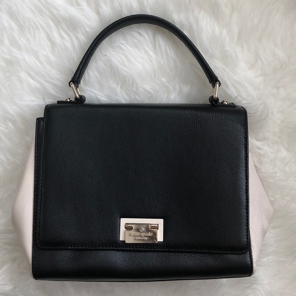 Kate Spade | Black & White Leather Handbag - Picture 1 of 7